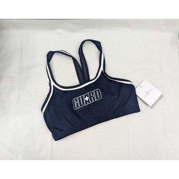 Dolfin Lifeguard Bikini Swimsuit Top Women's Medium Navy Blue *NEW w/ Tags* - Picture 1 of 11